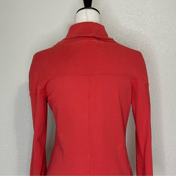 Citizens of Humanity 100% Cotton Shawl Collar Reddish Orange Sweatshirt - Picture 8 of 13